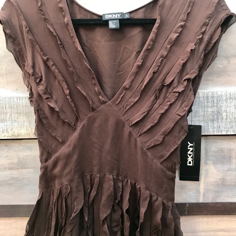 DKNY Donna Karan New York Brown Size 6 Dress